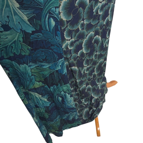 Soft surroundings Saunterre Tropical Green Leaf Print Maxi Dress Large - Picture 6 of 14